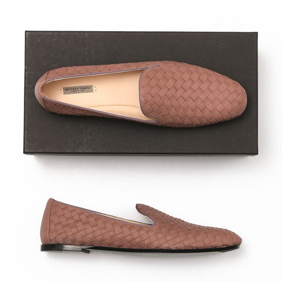 Bottega Veneta Intrecciato Deco Rose Smoking Loafers - Size 40 EU (10 US) - Picture 1 of 8